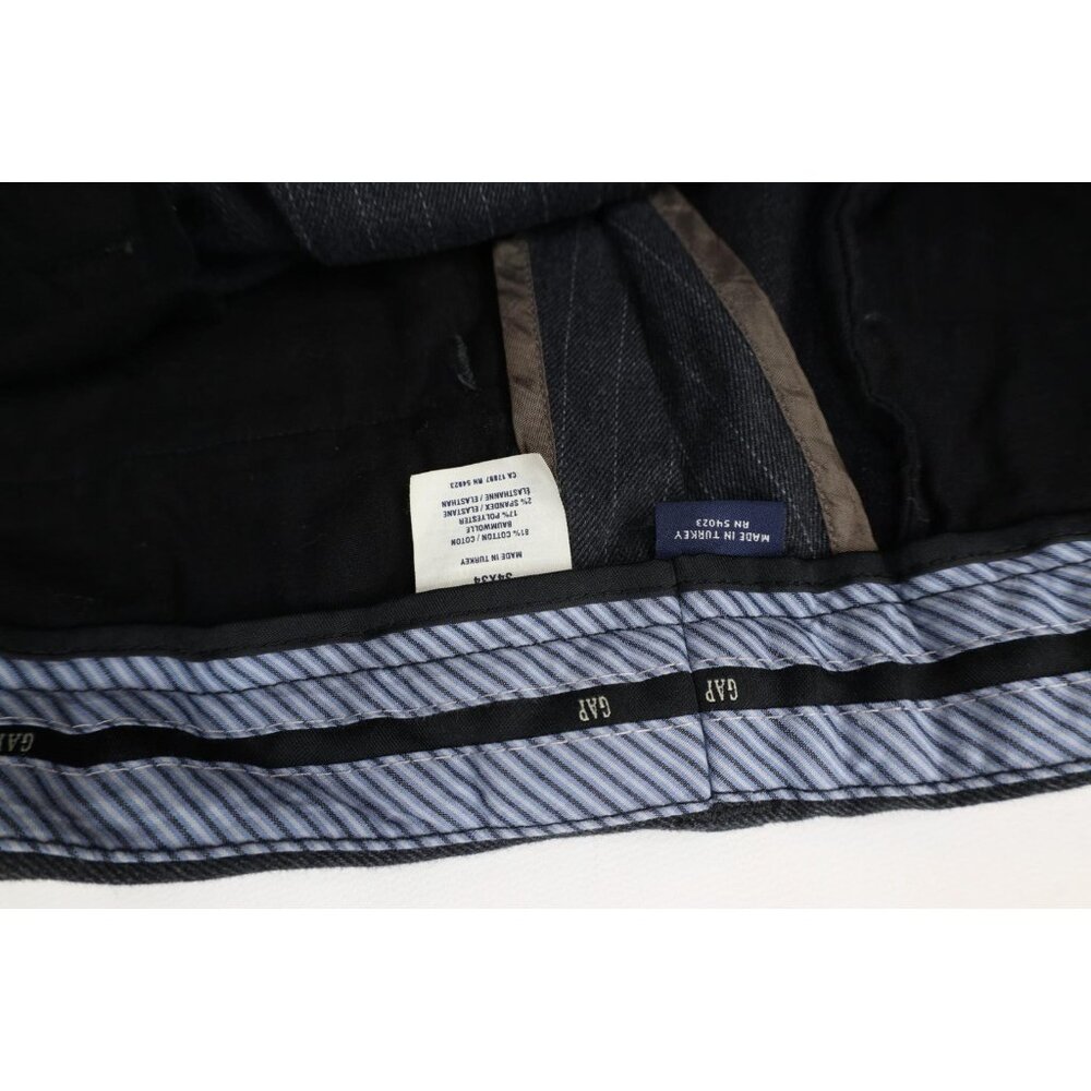 Vintage Y2K 2005 Gap Mens 34x34 Faded Heavyweight Striped Wide Leg Chino Pants - Picture 6 of 10